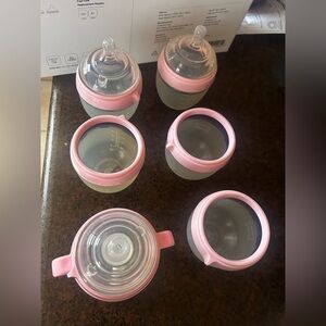 Preowned 6 como tomo pink 5 oz bottles